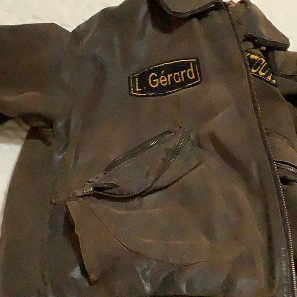 Vintage Leather Jacket w/patches - Picture 6 of 12